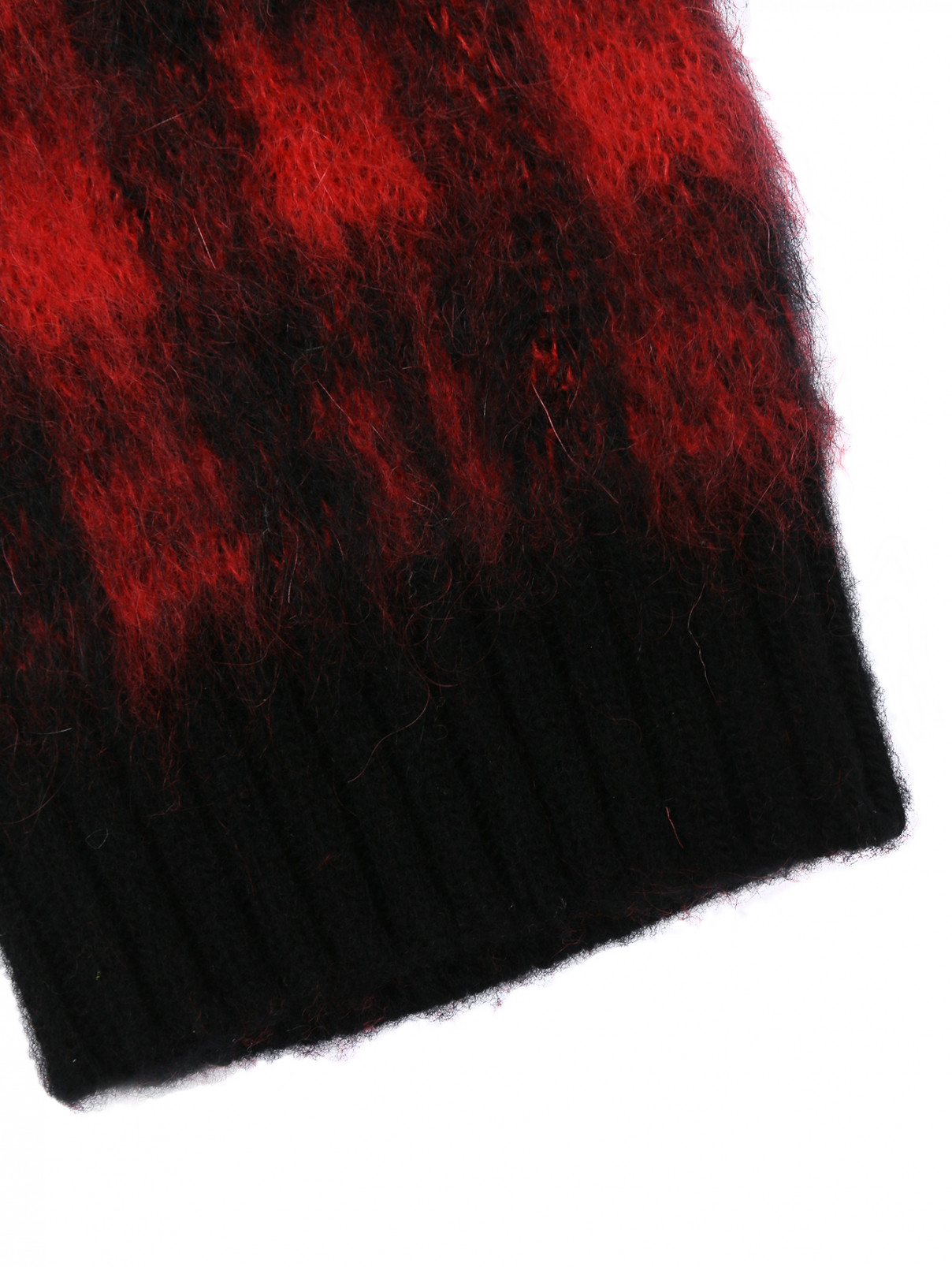 Джемпер крупной вязки в клетку Weekend Max Mara  –  Деталь1  – Цвет:  Красный
