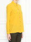Блуза из шелка с контрастной отстрочкой Moschino Boutique  –  МодельВерхНиз