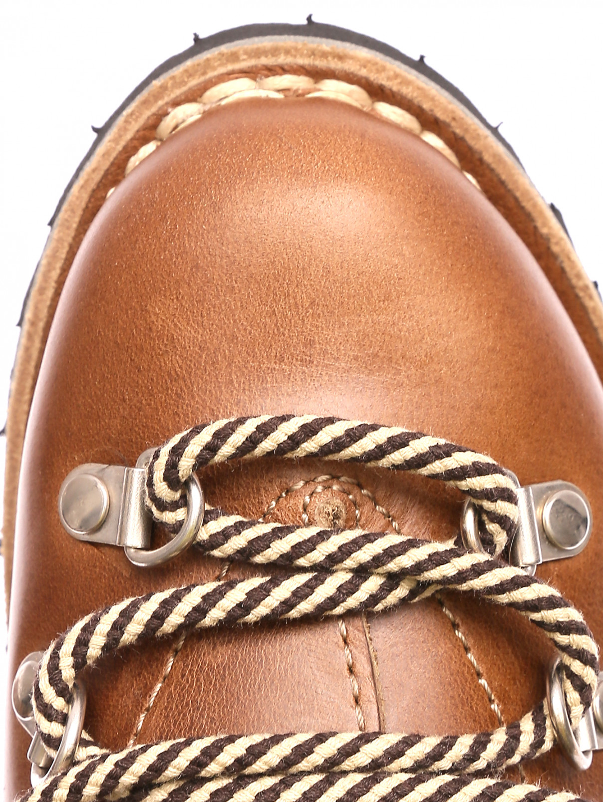 Ботинки из кожи на шнурках Paraboot  –  Обтравка3  – Цвет:  Коричневый
