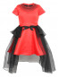 Платье из шелка со съемной накидкой Junior Gaultier  –  Общий вид