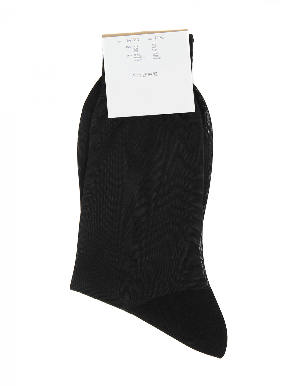 Носки из шелка и хлопка Nero Perla  –  Общий вид  – Цвет:  Черный