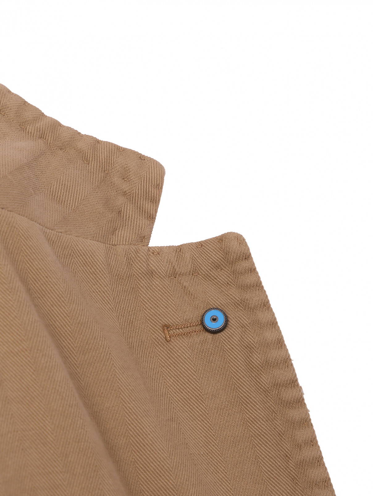 Пиджак из хлопка и кашемира с карманами Giampaolo  –  Деталь  – Цвет:  Бежевый