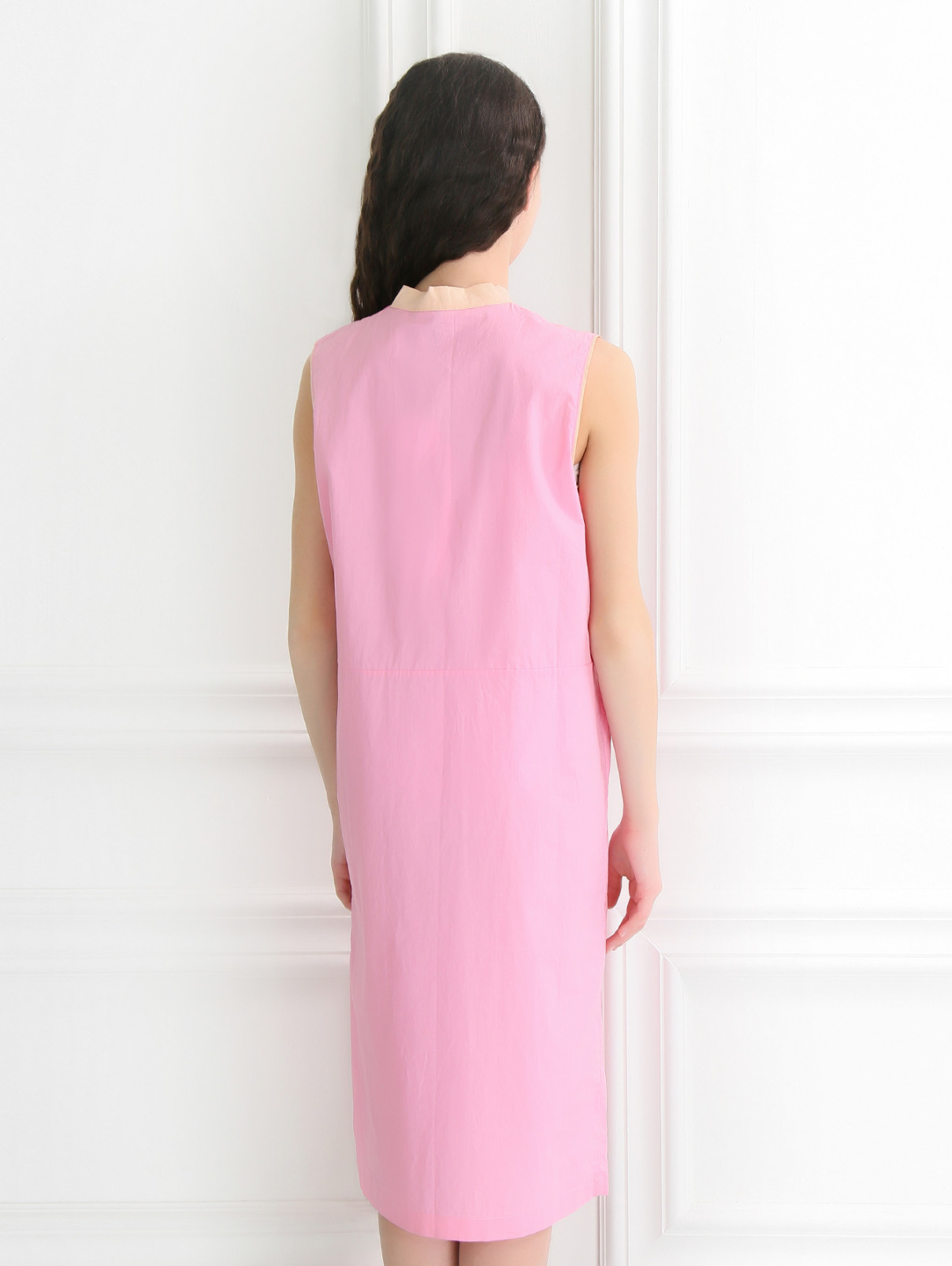 Платье прямого кроя с декором Marni  –  Модель Верх-Низ1  – Цвет:  Розовый