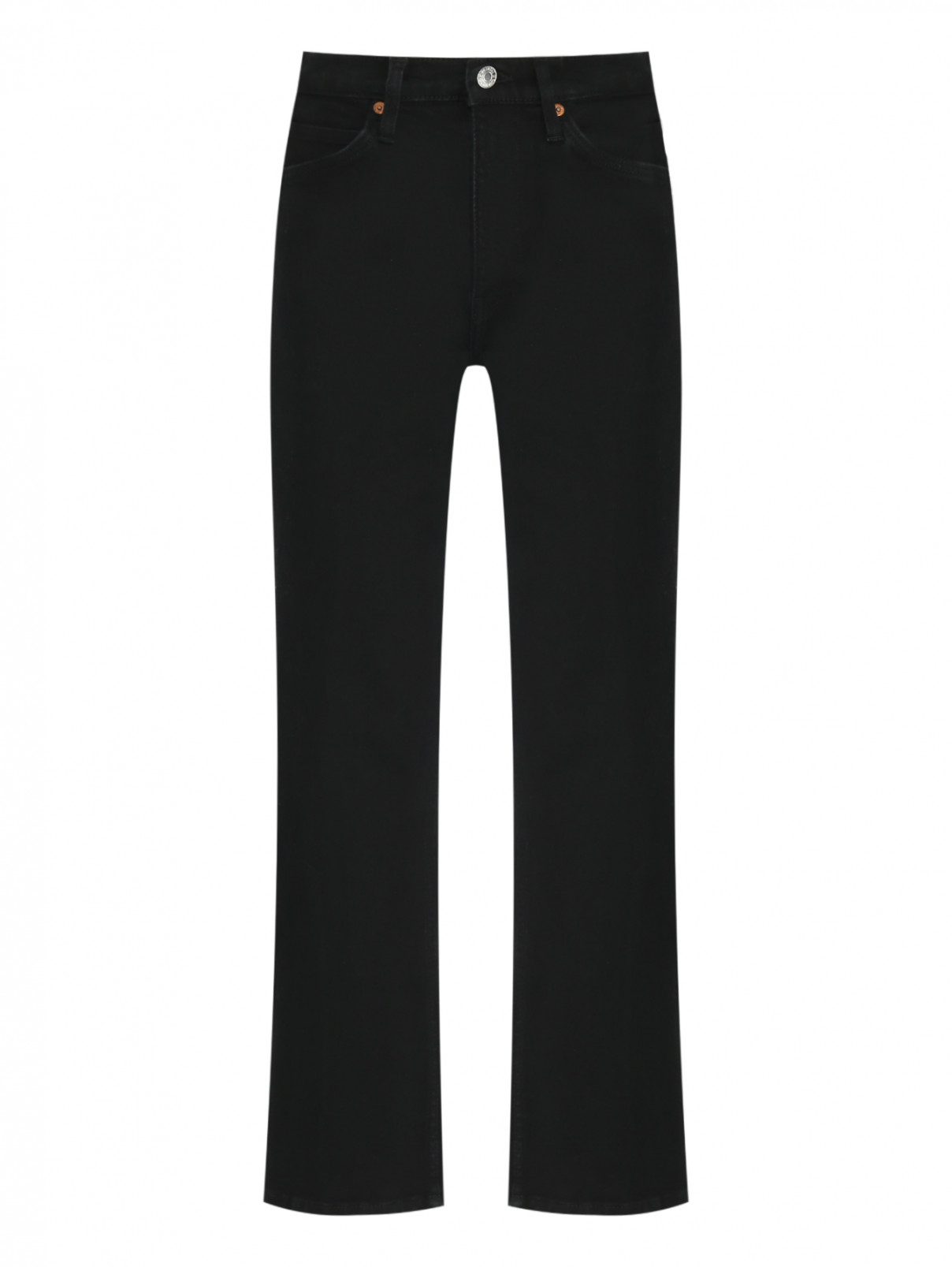 Укороченные джинсы из смешанного хлопка Re/Done  –  Общий вид  – Цвет:  Черный