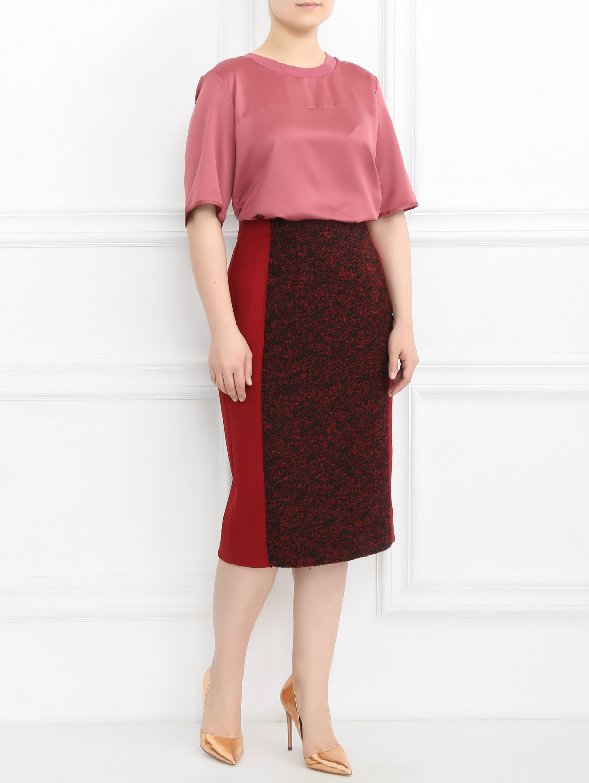 Блуза с короткими рукавами Marina Sport  –  Модель Общий вид  – Цвет:  Розовый