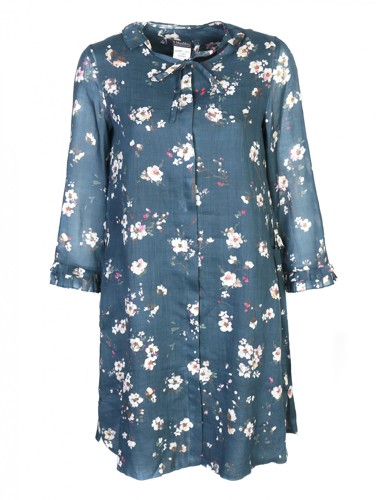Платье с цветочным узором Max Mara  –  Общий вид  – Цвет:  Узор