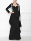 Платье-макси из фактурной ткани с декором Gabriele Pasini  –  МодельОбщийВид