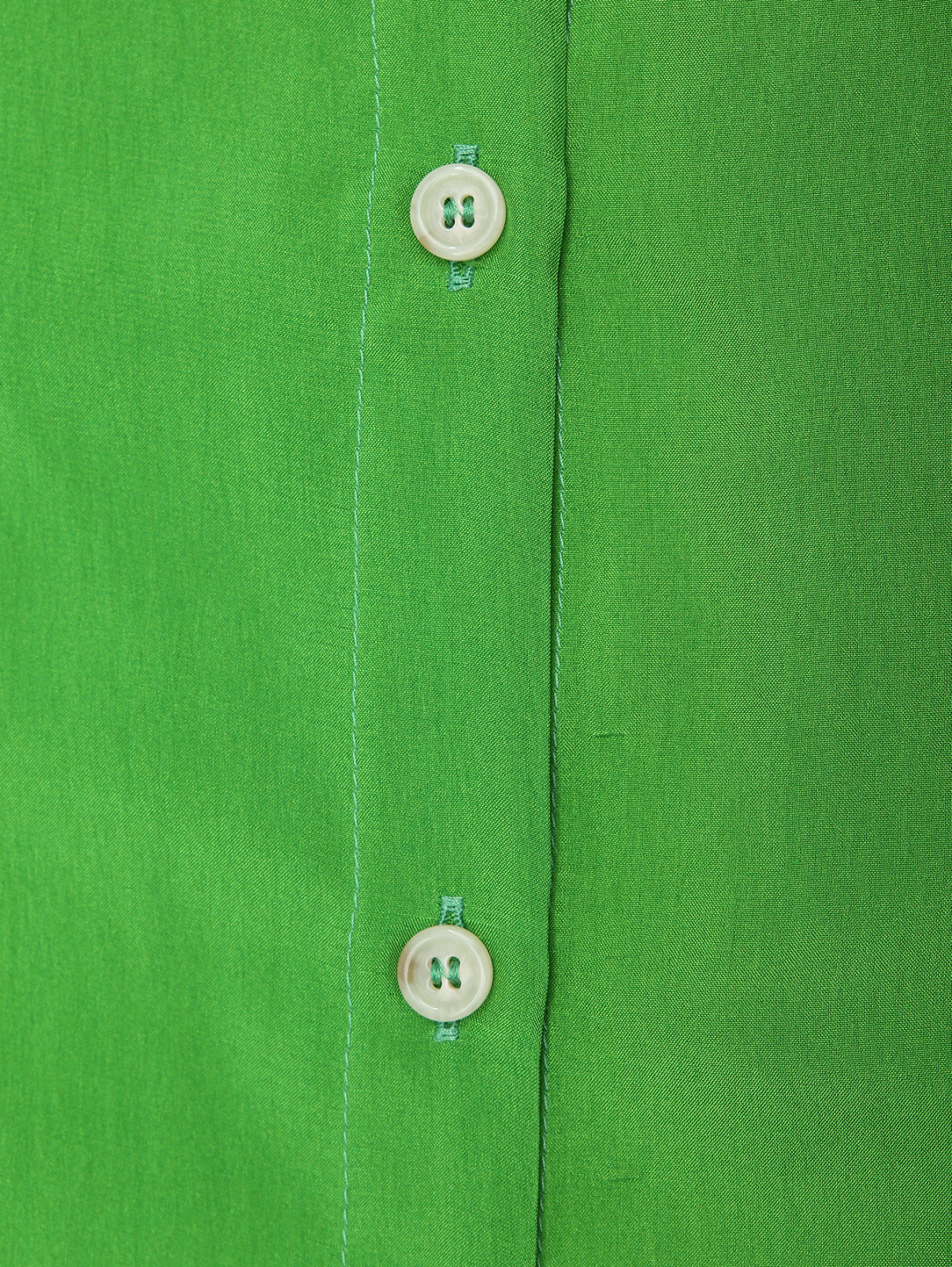 Рубашка из шелка на пуговицах Alysi  –  Деталь1  – Цвет:  Зеленый