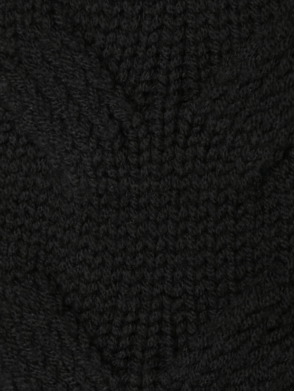 Свитер из шерсти с узором косы Ermanno Firenze  –  Деталь  – Цвет:  Черный