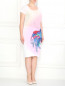 Платье из шелка и хлопка с абстрактным узором Marina Rinaldi  –  Модель Общий вид