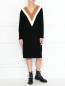 Платье из шерсти с контрастной отделкой Mo&Co  –  МодельОбщийВид