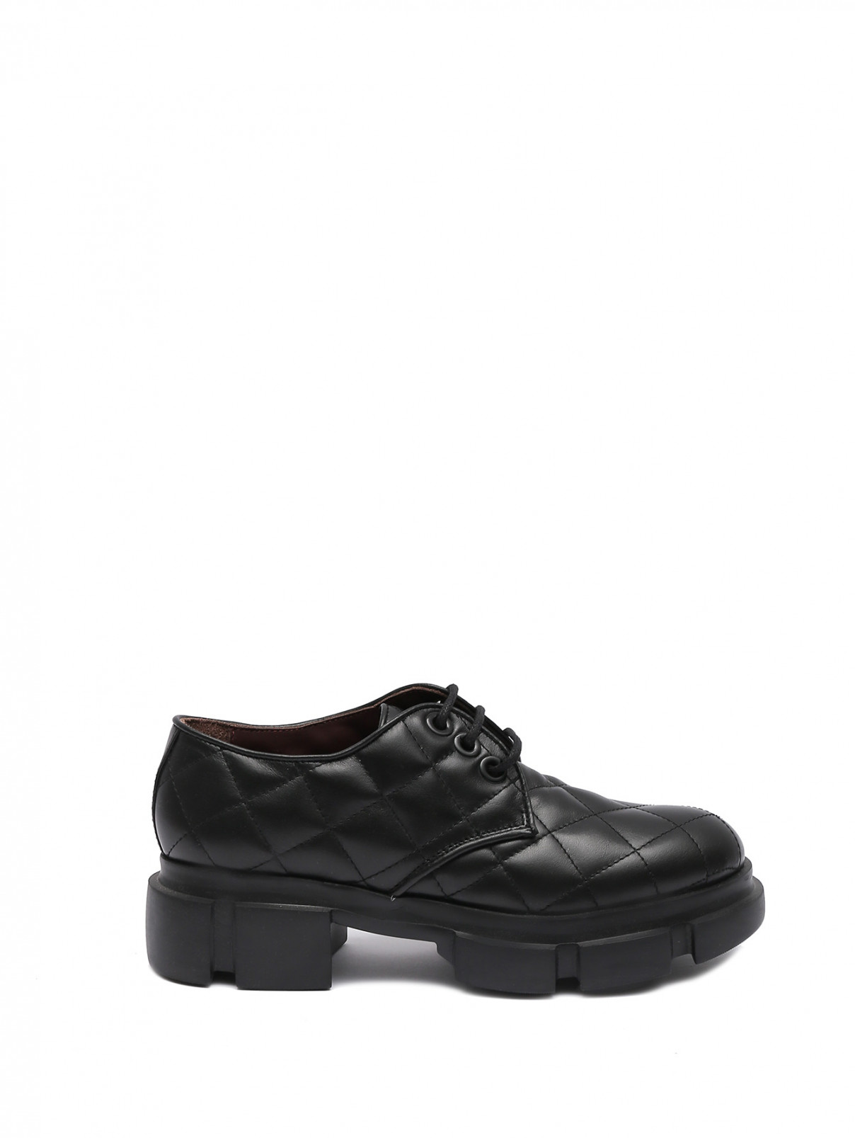 Стеганые ботинки из кожи Antonio Marras  –  Общий вид  – Цвет:  Черный