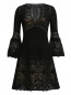 Платье-мини из хлопка ажурной вязки Alberta Ferretti  –  Общий вид