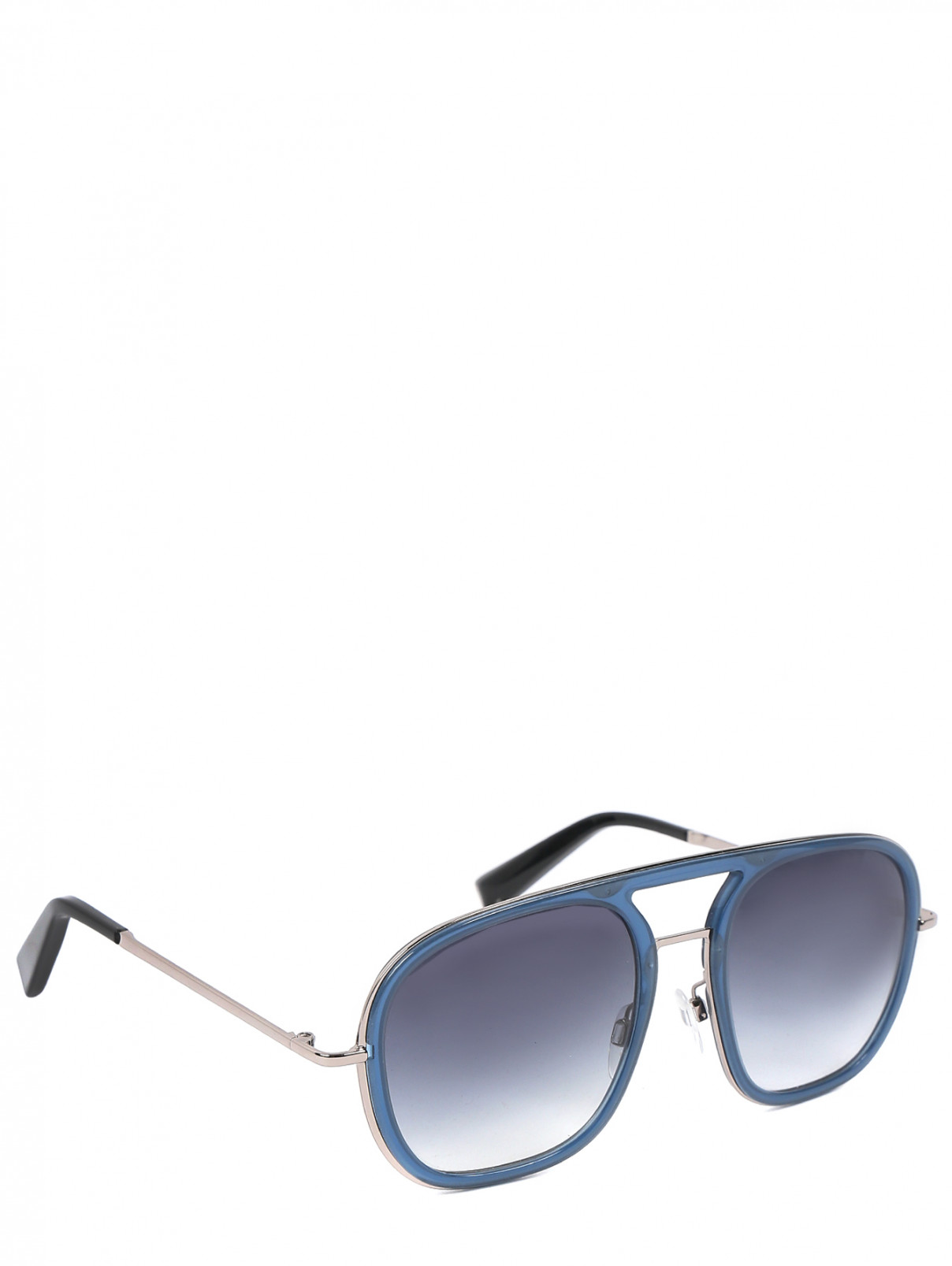 Солнцезащитные очки в оправе из пластика и металла Max Mara  –  Обтравка1  – Цвет:  Синий