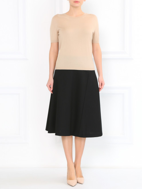 Юбка из хлопка свободного кроя Jil Sander - Модель Общий вид