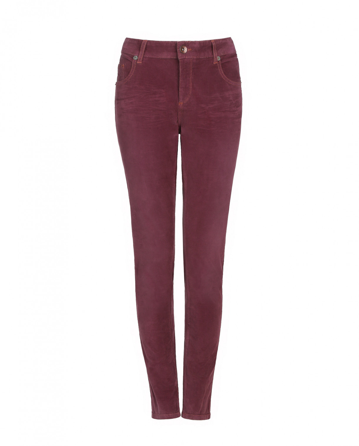 Узкие брюки из вельвета R95TH  –  Общий вид  – Цвет:  Фиолетовый