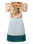 Платье с полупрозрачной вставкой, декорированное пайетками Elisabetta Franchi  –  Общий вид