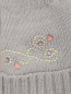 Шапка из шерсти декорированная помпоном и кристаллами IL Trenino  –  Деталь