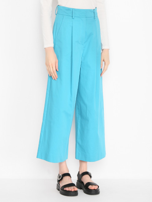 Брюки из хлопка широкого кроя Weekend Max Mara - МодельВерхНиз