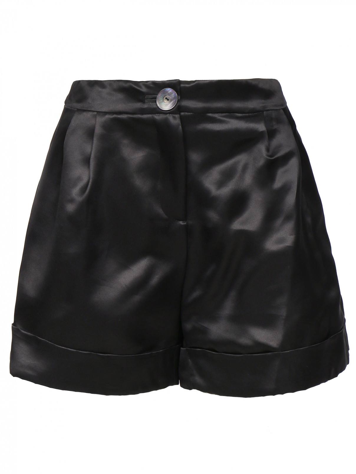 Свободные шорты из шелка Antonio Marras  –  Общий вид  – Цвет:  Черный