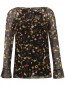 Блуза из шелка с цветочным узором Moschino Cheap&Chic  –  Общий вид