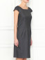 Платье-футляр из смешанной шерсти с короткими рукавами Hugo Boss  –  МодельВерхНиз
