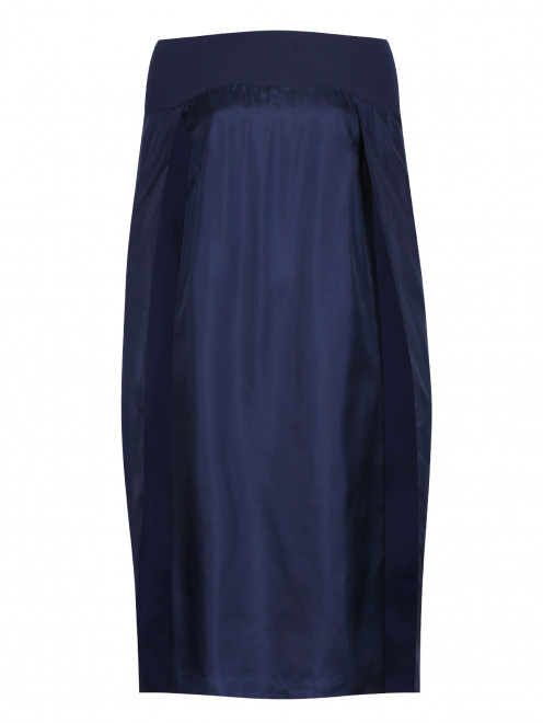 Платье свободного фасона из шелка на резинке  - Общий вид