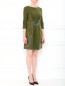 Платье из шерсти с боковыми карманами декорированное пайетками Alberta Ferretti  –  Модель Общий вид