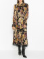 Платье-макси из вискозы с цветочным узором Luisa Spagnoli  –  МодельОбщийВид