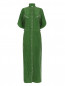 Платье-макси из шелка с рукавами "летучая мышь" декорированная молниями Jean Paul Gaultier  –  Общий вид