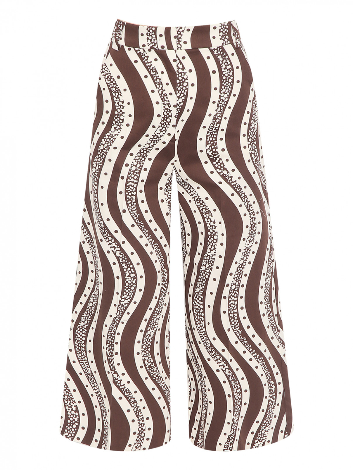 Укороченные брюки с узором Max&Co  –  Общий вид  – Цвет:  Узор