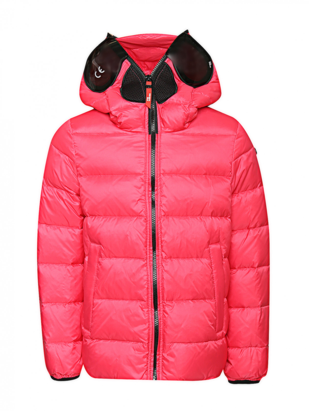 Куртка с капюшоном-шлемом Ai Riders  –  Общий вид  – Цвет:  Розовый