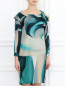Платье из шелка с узором Alberta Ferretti  –  Модель Верх-Низ