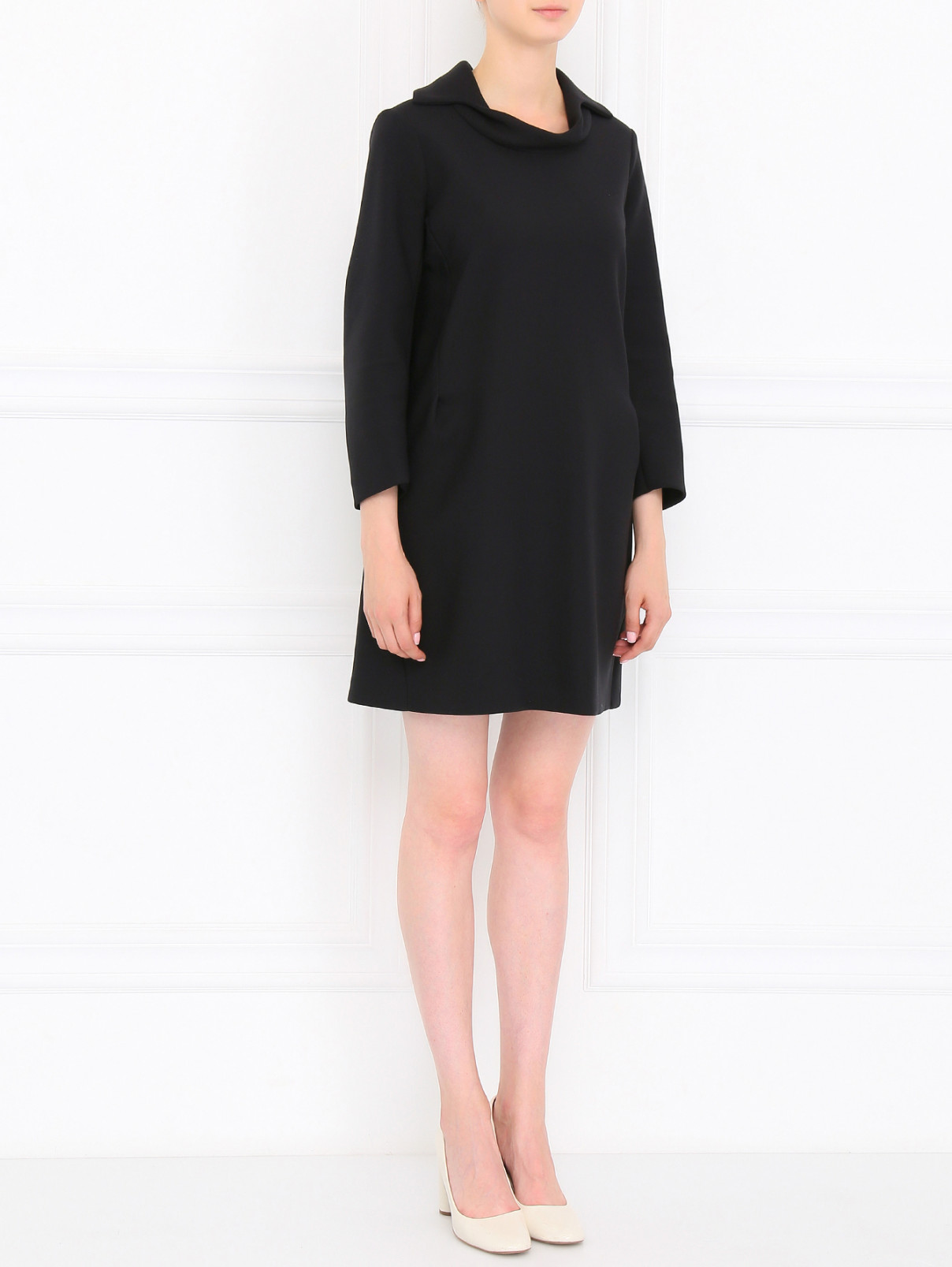 Платье свободного кроя Jil Sander  –  Модель Общий вид  – Цвет:  Черный
