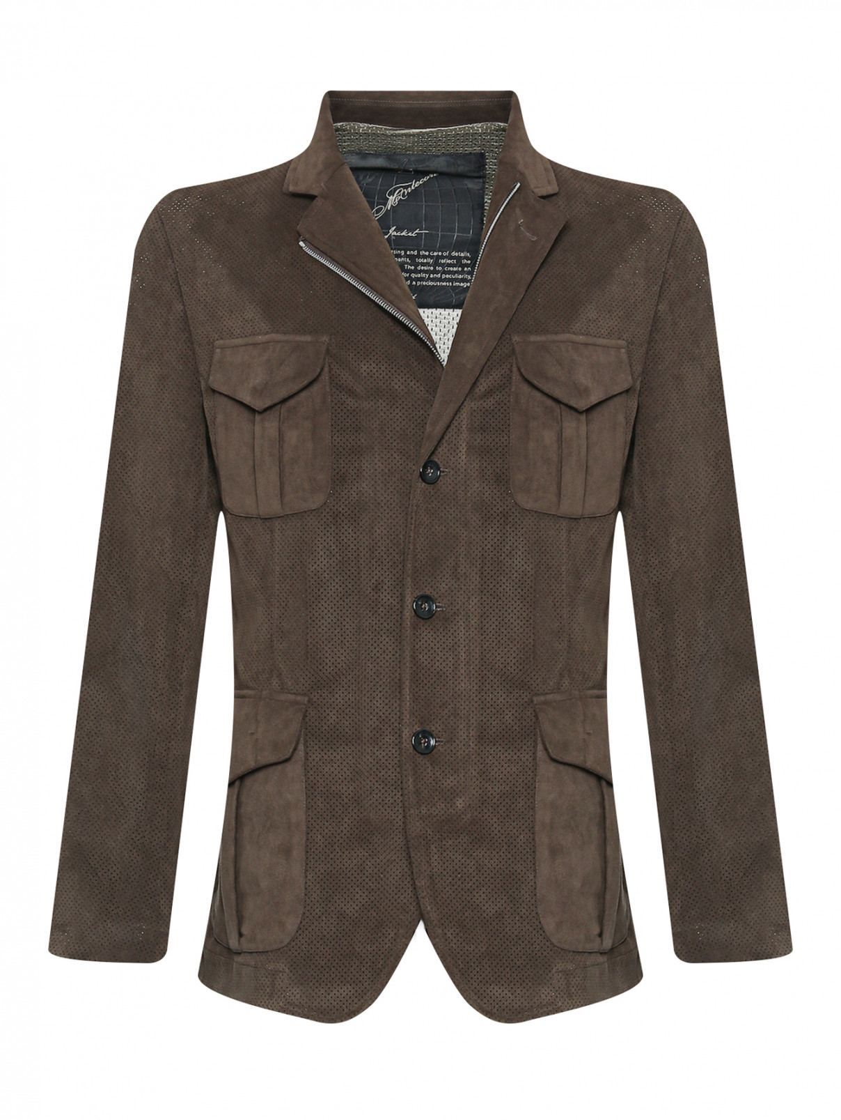 Куртка из эко-кожи с накладными карманами Montecore  –  Общий вид