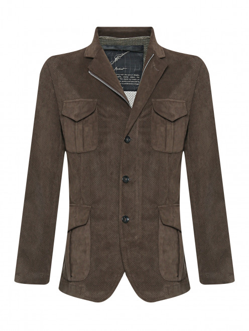Куртка из эко-кожи с накладными карманами Montecore - Общий вид