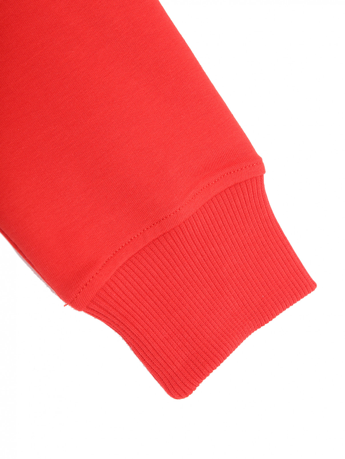 Свитшот с принтом и аппликацией Moschino  –  Деталь1  – Цвет:  Красный