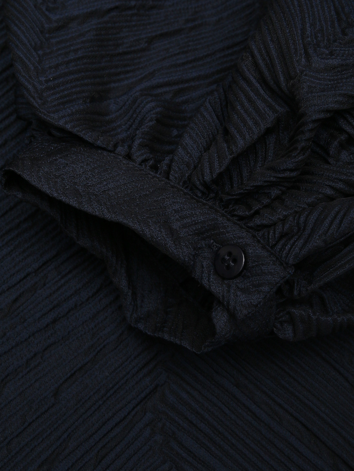 Блуза из фактурной ткани свободного кроя Rohe  –  Деталь1  – Цвет:  Синий