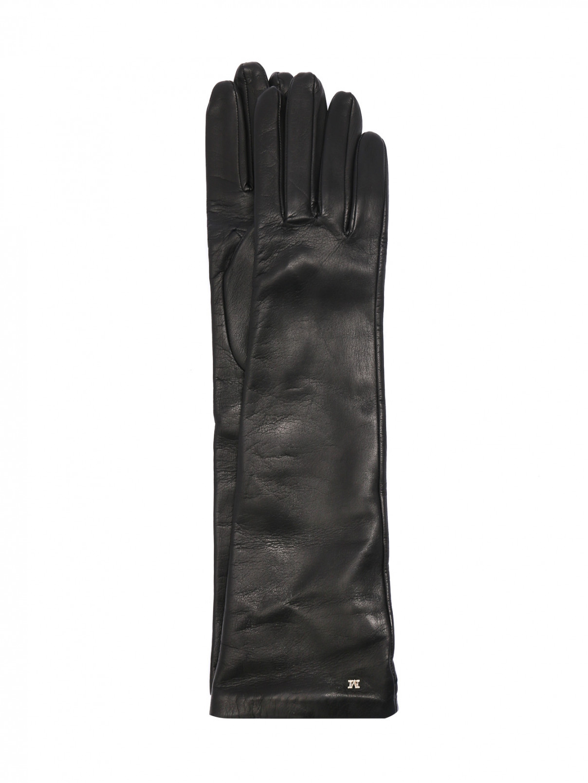 Высокие перчатки из кожи Max Mara  –  Общий вид  – Цвет:  Черный
