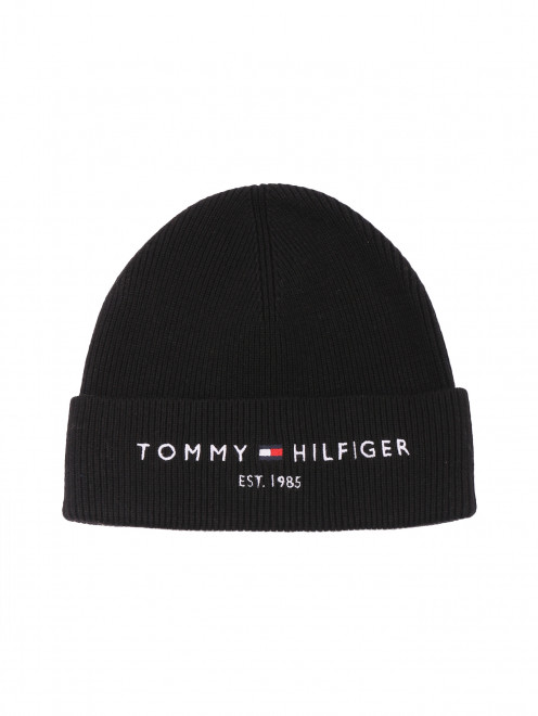 Шапка из шерсти однотонная Tommy Hilfiger - Общий вид