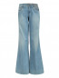 Широкие джинсы из светлого денима с декоративной отделкой Blugirl Blumarine  –  Общий вид