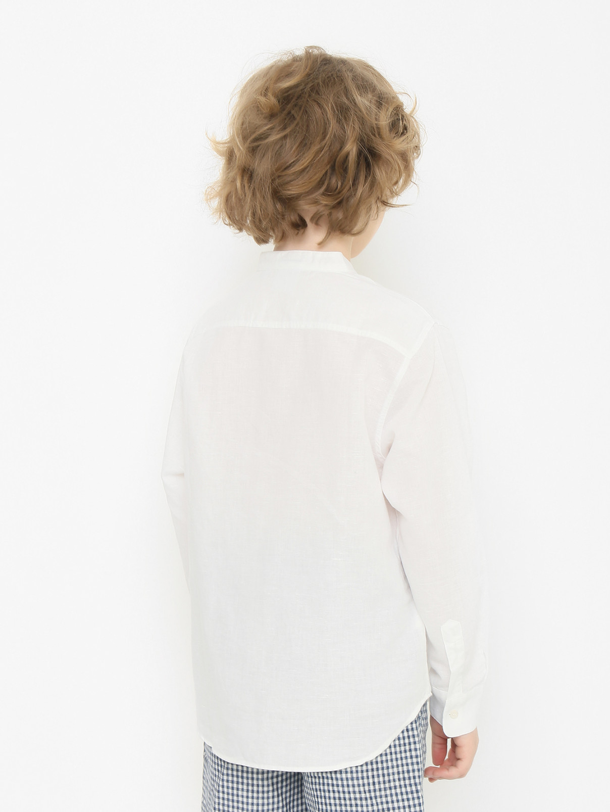 Рубашка с длинным рукавом и карманом Aspesi  –  МодельВерхНиз1  – Цвет:  Белый