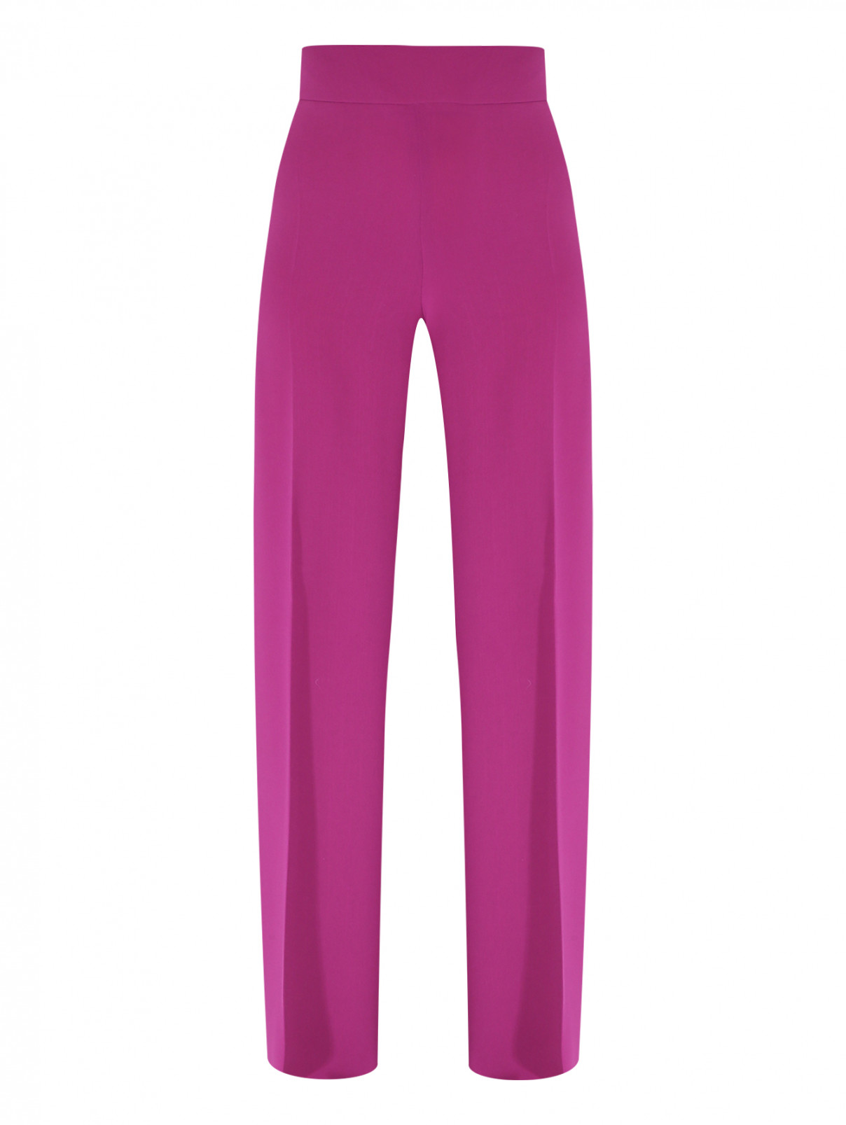 Однотонные брюки свободного кроя Max Mara  –  Общий вид  – Цвет:  Фиолетовый