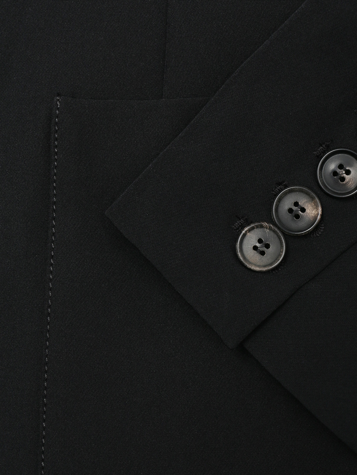 Пиджак однотонный с аппликацией Ermanno Firenze  –  Деталь  – Цвет:  Черный