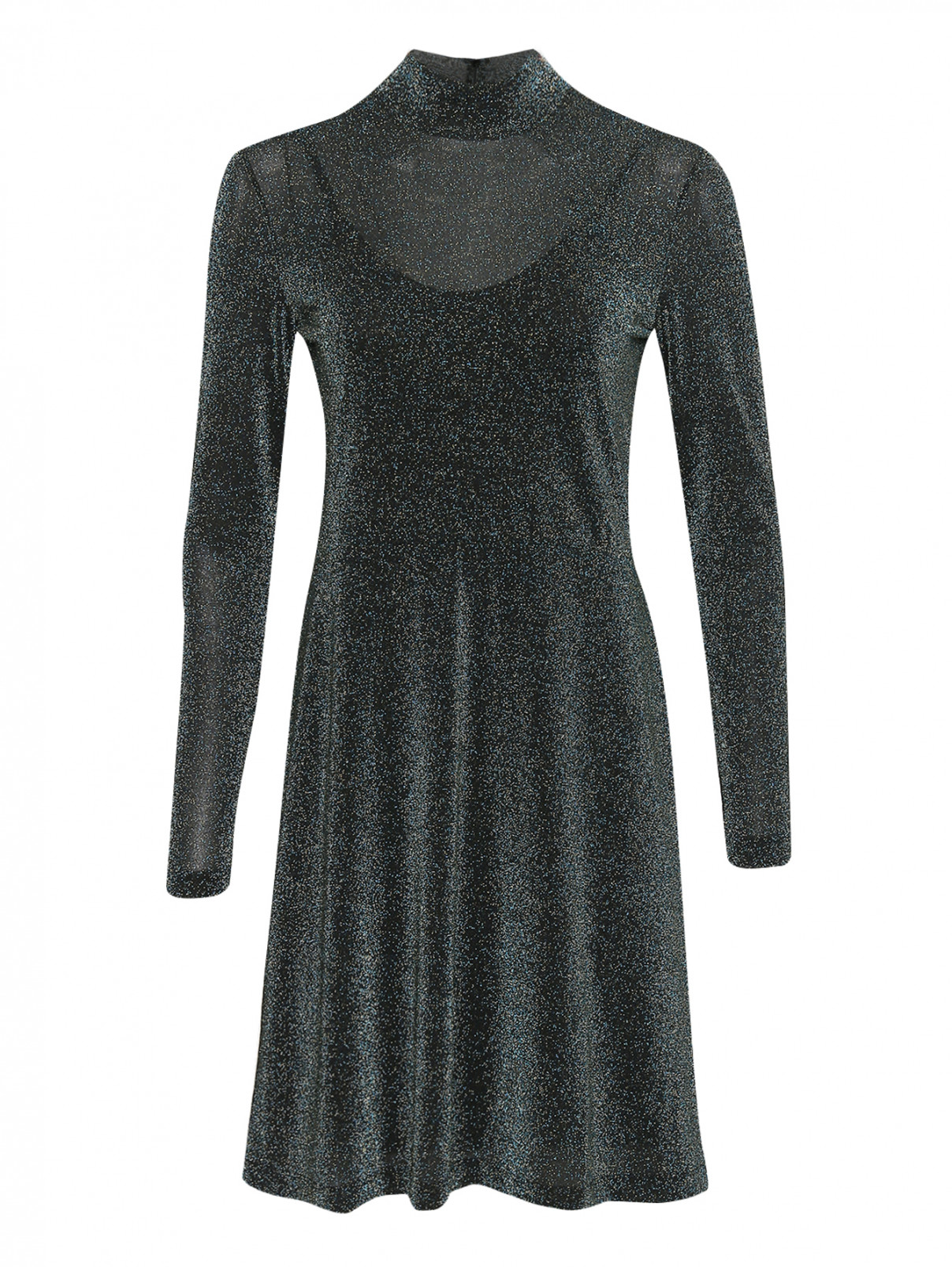 Трикотажное платье с люрексом Paul Smith  –  Общий вид  – Цвет:  Металлик