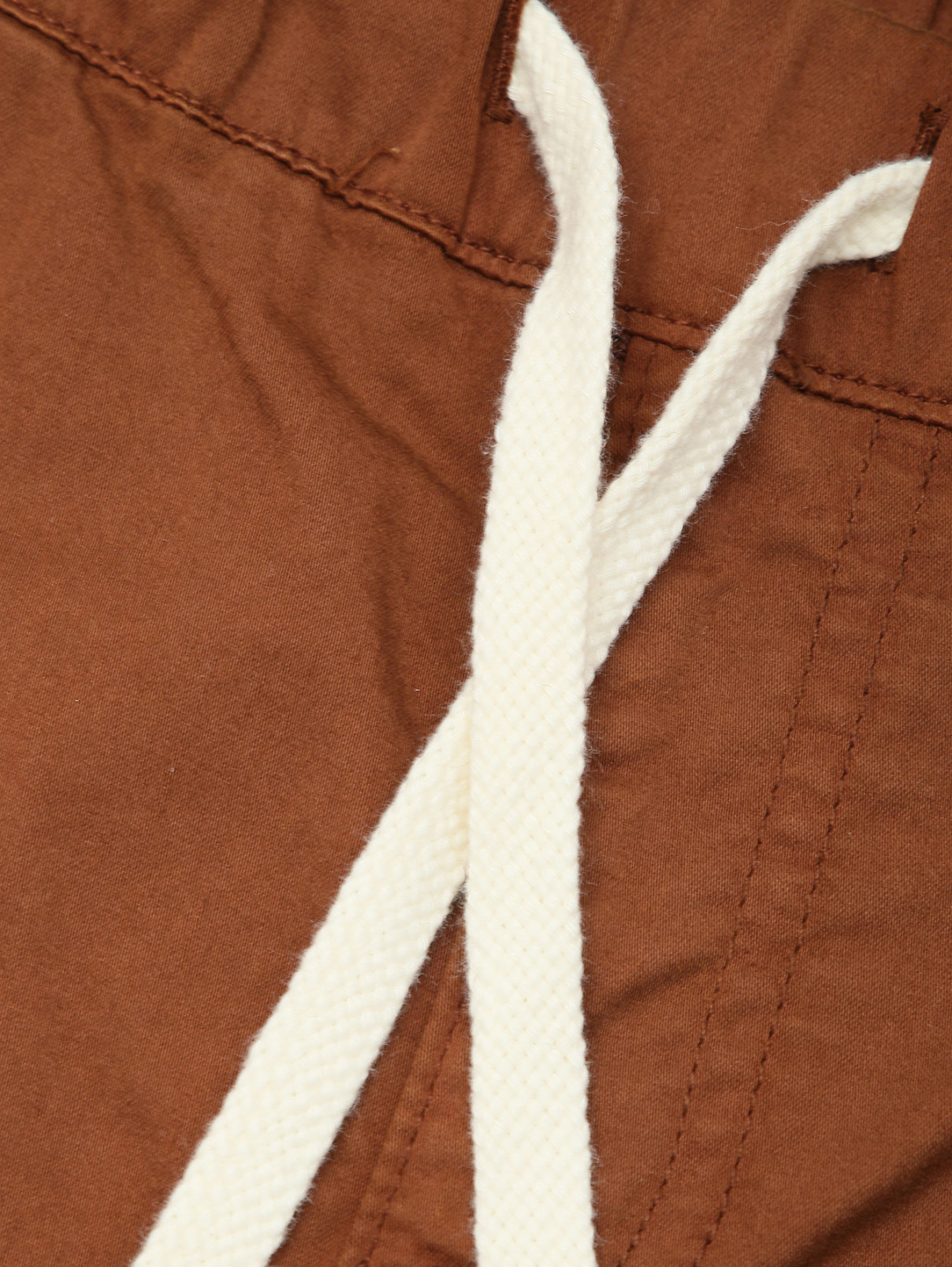 Брюки из хлопка с карманами Daniele Alessandrini  –  Деталь1  – Цвет:  Коричневый