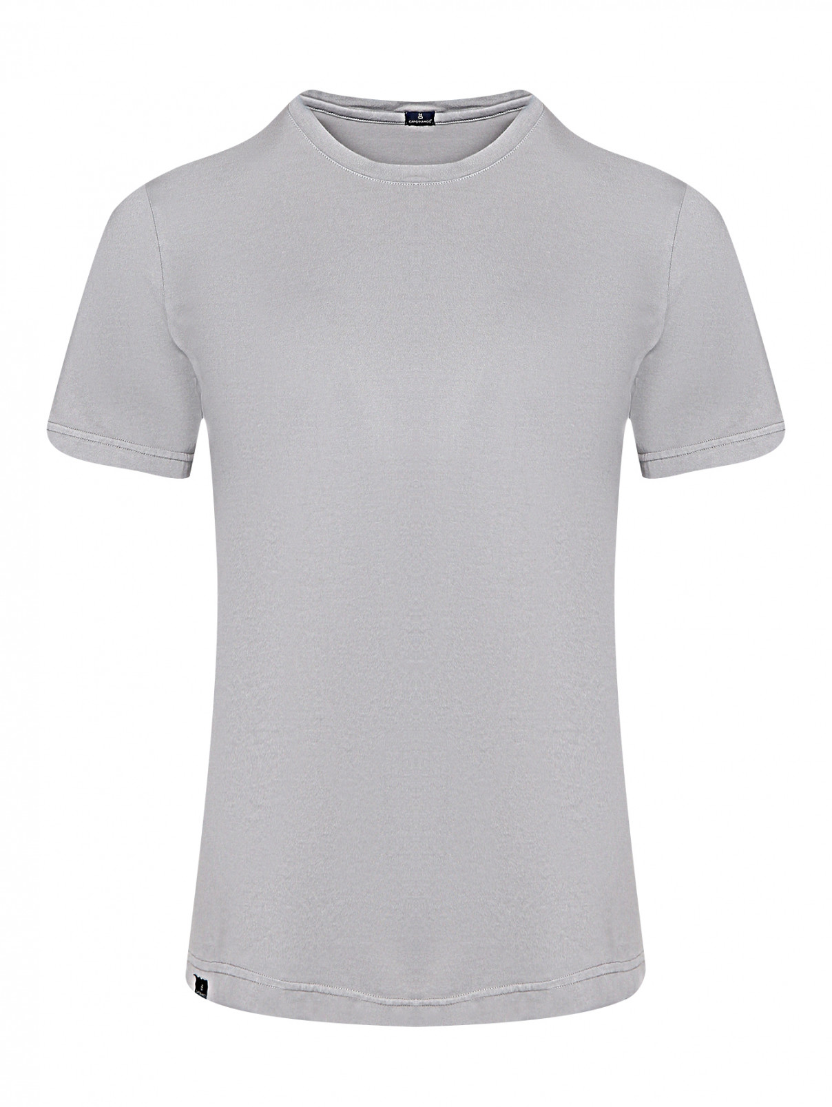 Базовая футболка из хлопка Capobianco  –  Общий вид  – Цвет:  Серый