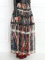 Юбка-макси из шелка с принтом и декоративными молниями Jean Paul Gaultier  –  Модель Верх-Низ