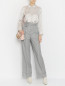 Широкие брюки из шерсти с карманами Lorena Antoniazzi  –  МодельОбщийВид