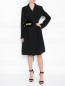 Пальто из шерсти с декоративной вставкой на спине Moschino  –  МодельОбщийВид